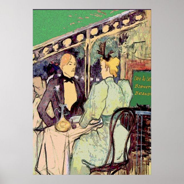 Pôster Cafe Du Monde Vintage Stykle (Frente)