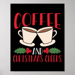 Poster Café E Alegria De Natal Amante De Cafeína Anime-Me