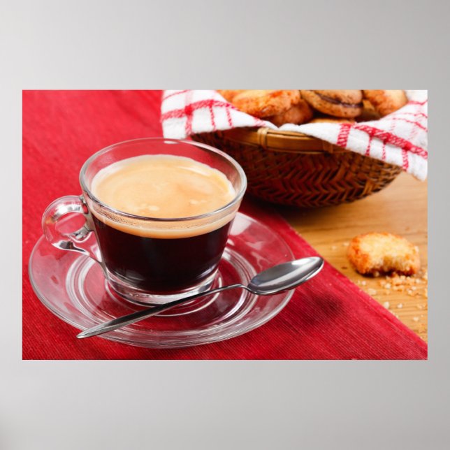 Pôster Café e biscoito (Frente)