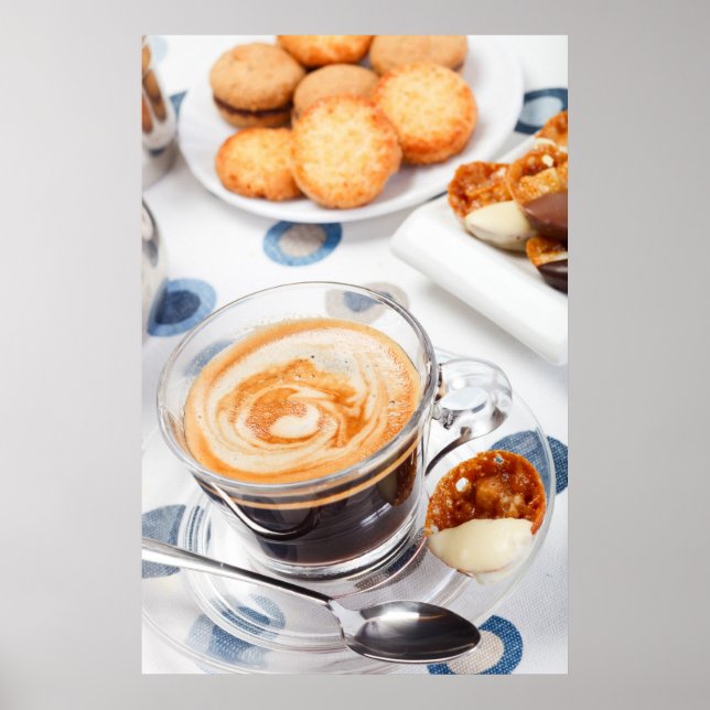 Pôster Café e biscoito (Frente)