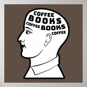Poster Café e Livros
