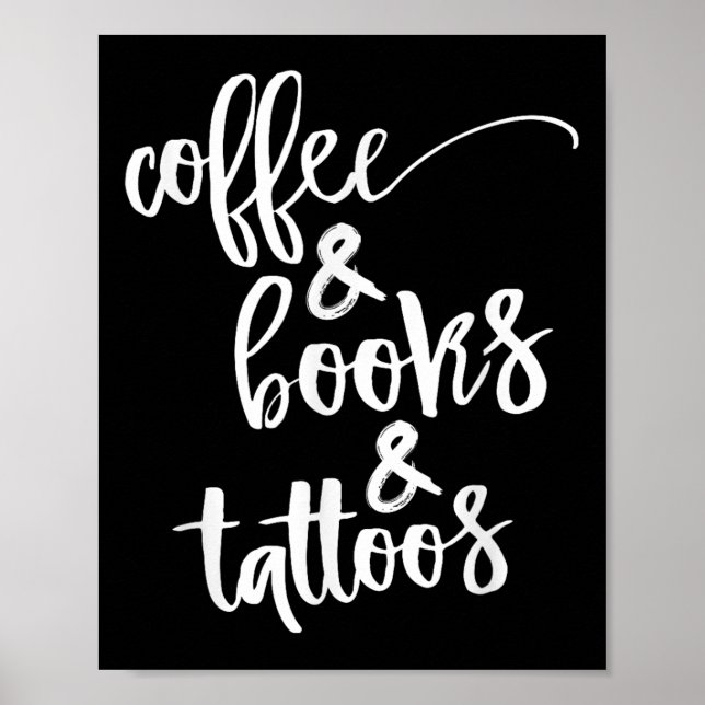 Poster Café E Livros E Tatuagens (Frente)