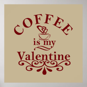 Poster café é meu dia de os namorados namorados