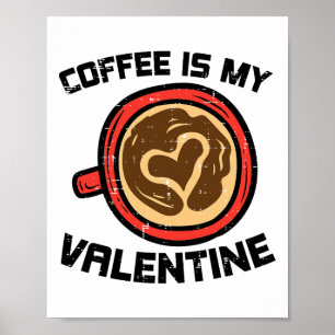 Poster Café É Meu Namorados Engraçado Amor Homens De Cafe