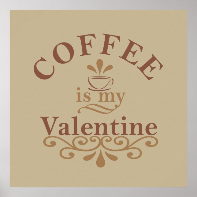 Poster café é meu valentim (Frente)