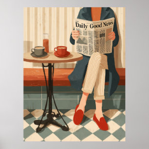 Poster Café e Notícias de uma Manhã Aconchegante