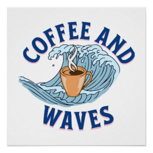 Pôster Café e Ondas
