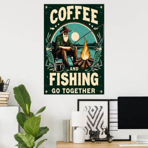 Poster Café e Pesca Juntos