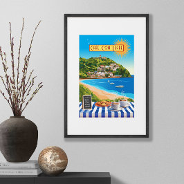 Poster Café Em Férias Ilustradas Editáveis Por Espanha