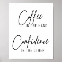 Café Em Uma Mão Confiança Na Outra