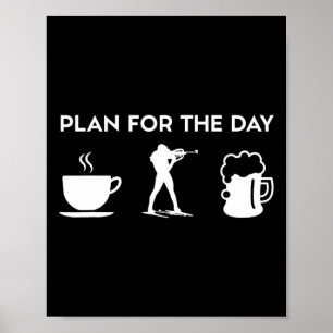 Poster Café Engraçado Biathlon Biathlonist Beer