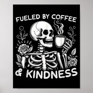 Poster Café Esqueleto de Amor Alimentado por Gentileza Di