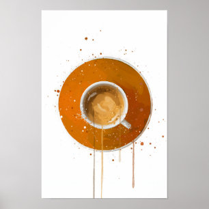 Poster Café Expresso com Laranja