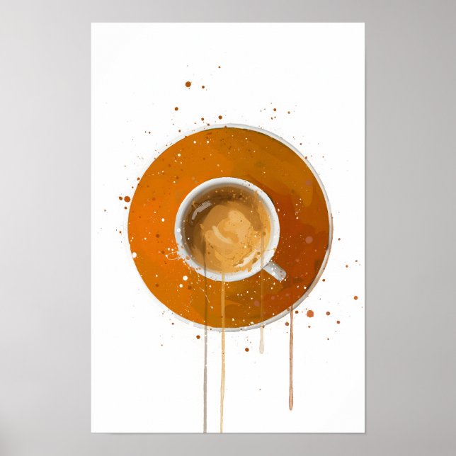 Poster Café Expresso com Laranja (Frente)
