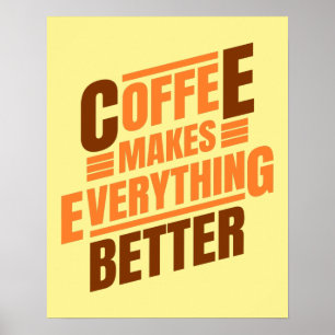 Poster Café Faz Tudo Engraçado