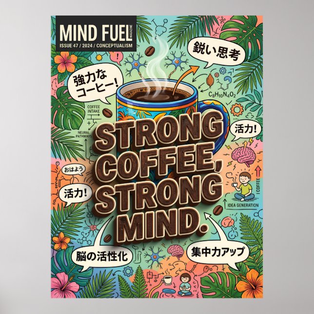 Poster café forte mente forte (Frente)