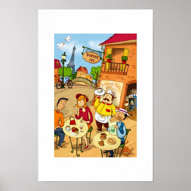 Poster Café Francês (Frente)