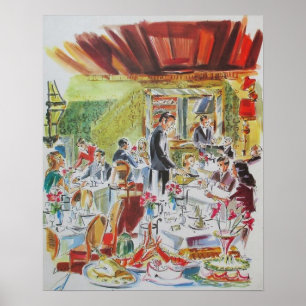 Poster Café francês de 1960