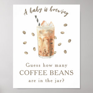 Poster Café Frappe - Quantos grãos de café