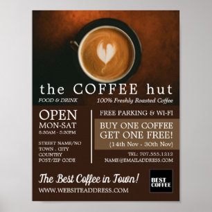 Poster Café Fresco, Barista, Café, Coffeehouse Advert