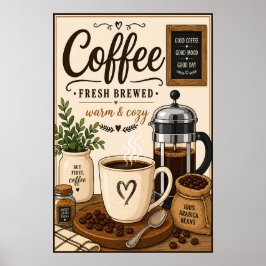 Poster Café Fresco Torrado 16x24