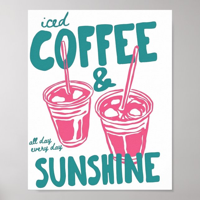 Poster Café Gelado & Luz do Sol (Frente)