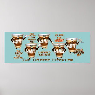 Poster Café Heckler Humor