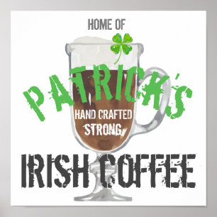 Poster Café Irlandês Personalizado