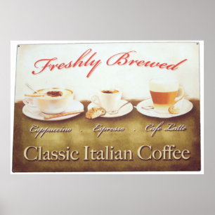 Poster Café italiano