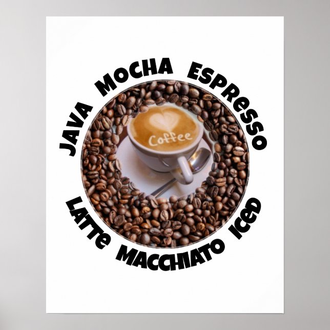 Poster Café Latte Mocha Wall Art (Frente)