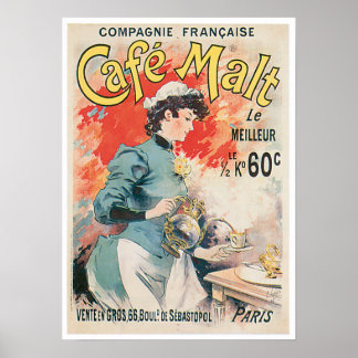 Poster Café Malt Vintage Café Bebida Arte