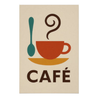 Pôster Café minimal