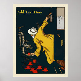 Pôster Café No Sinal De Espresso Ir Vintage