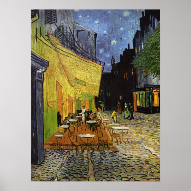 Pôster Café Noturno de Van Gogh (Frente)