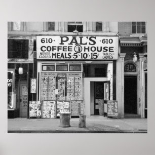 Pôster Café Pal's, 1939. Foto Antiga