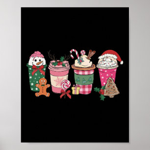 Poster Café Pão de Natal Gingerpão Rosa Mulheres Latinhas
