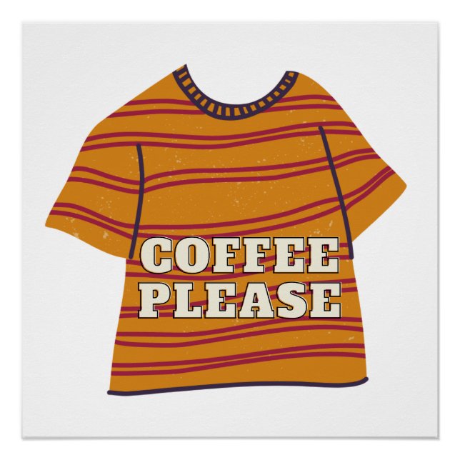 Pôster café por favor (Frente)