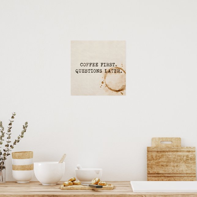 Poster Café Primeiro (Cozinha)
