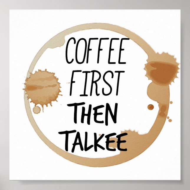 Poster Café Primeiro Fale Sobre Chifres De Mug (Frente)