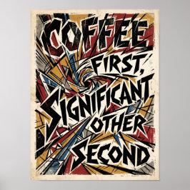 Poster café primeiro relacionamento significativo segundo