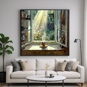 Poster Café Quente - Estilo de Arte de Vida Útil Paixão