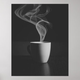 Poster Café quente vapor