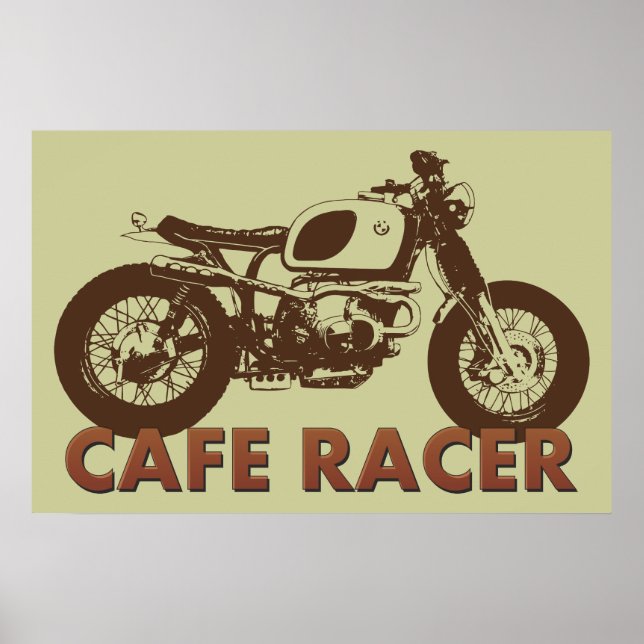 Poster Cafe Racer Vintage (Frente)