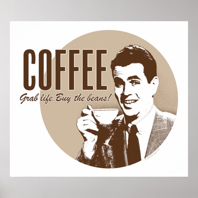 Pôster Café retrô (estilo 1) (Frente)