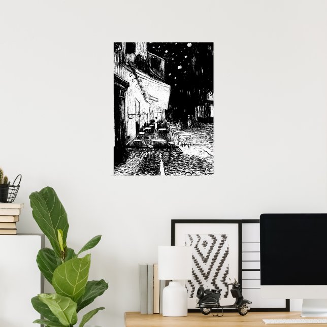 Pôster Cafe Terrace à Noite (Escritório em casa)