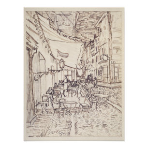 Pôster Cafe Terrace à Noite, Belas Artes, Van Gogh