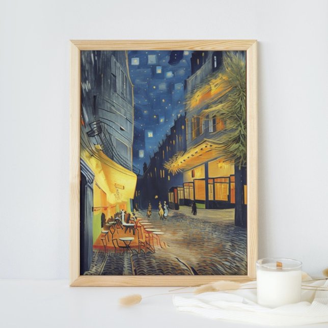 Poster Café Terrace à Noite O Famoso Estilo Novo (Criador carregado)