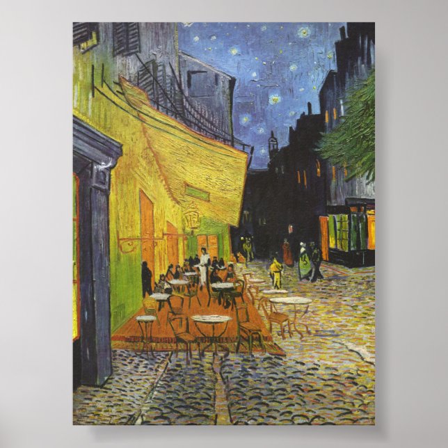 Poster Café Terrace à noite por Van Gogh (Frente)