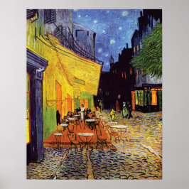 Poster Café Terrace à noite por Vincent Van Gogh