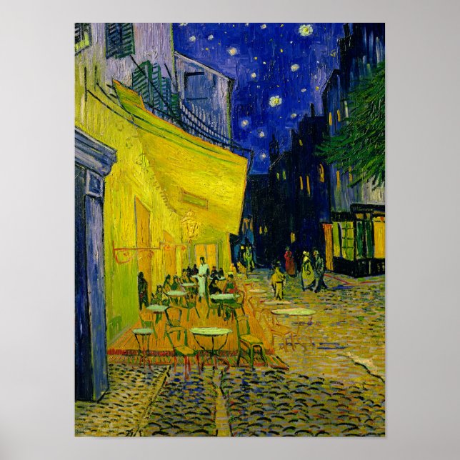 Poster Cafe Terrace Arles, Place du Forum, 1888 (Frente)